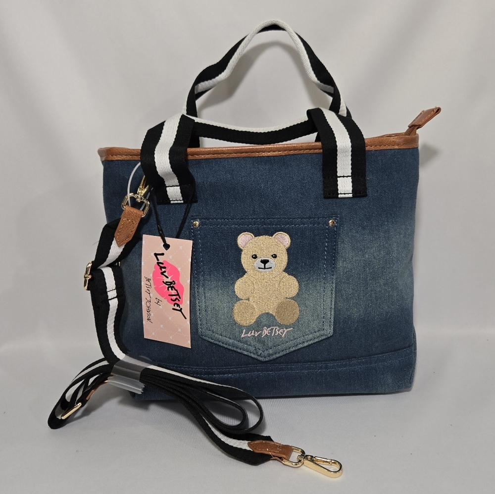Betsey Johnson LBADDIE Denim Crossbody Purse